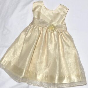 Vintage Wonderkids Toddler Girl’s Yellow Special Occasion Dress Size 2T